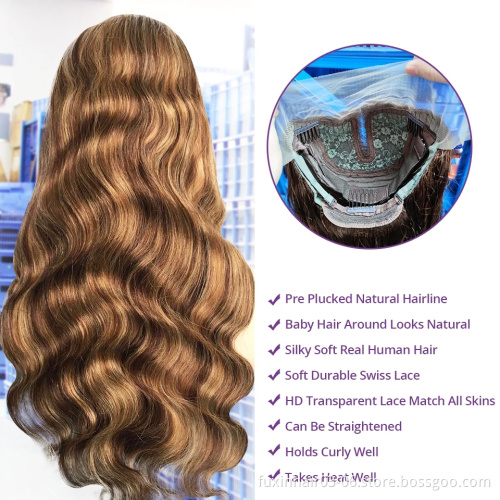Deep Kinki Frontal Wig 13x6 Human Hair HD Lace Front Wigs 30 In Frontal Wig With High Lights Wholesale Human Hair Vendors